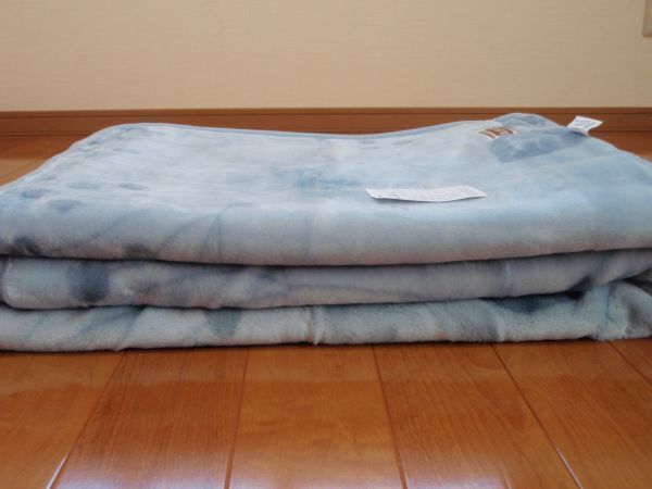 B格品ですがとても良い毛布です♪アクリルニューマイヤー毛布♪日本製！シングルサイズ140×200㎝　西川　ブルー系★_画像7