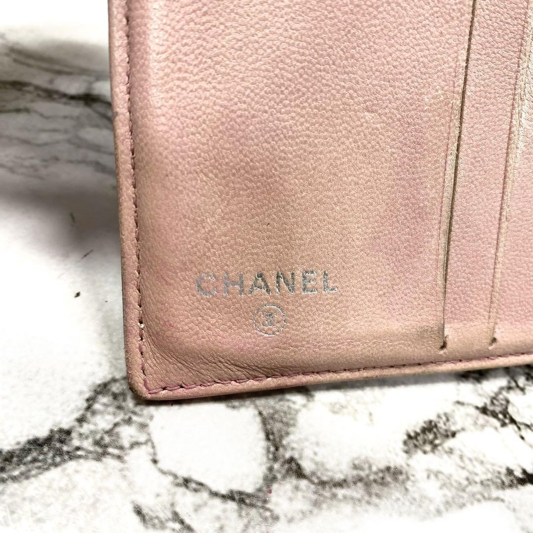 CHANEL カメリア ココマーク 花柄 折り財布 4615-