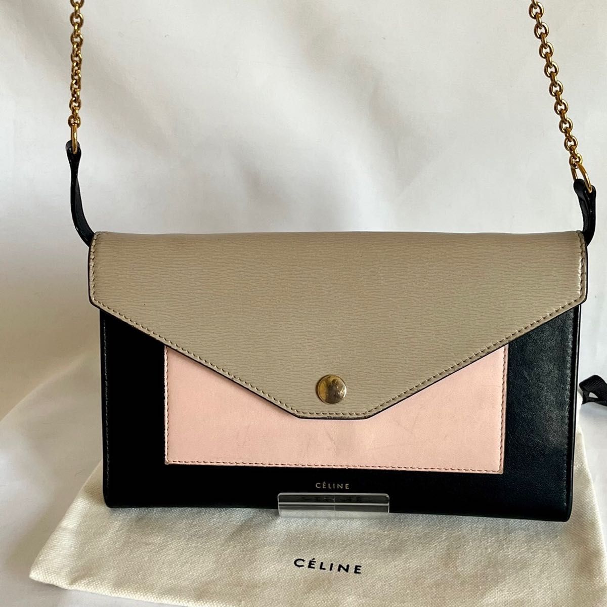 レア】セリーヌ Celine ショルダー お財布バッグ バッグ チェーン 財布