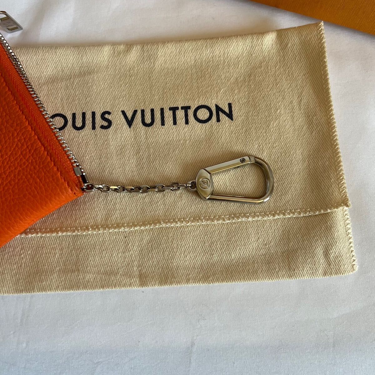 ルイヴィトン　ヴィトン　ポシェットクレ　オレンジ　キーケース　小銭入れ LOUIS VUITTON コインケース　キーリング　