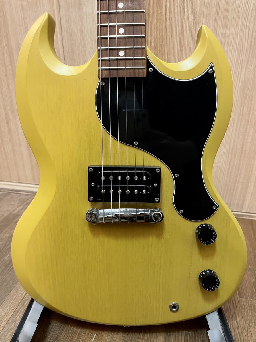 Epiphone SG ジュニア TVイエロー艶なし エピフォン！-