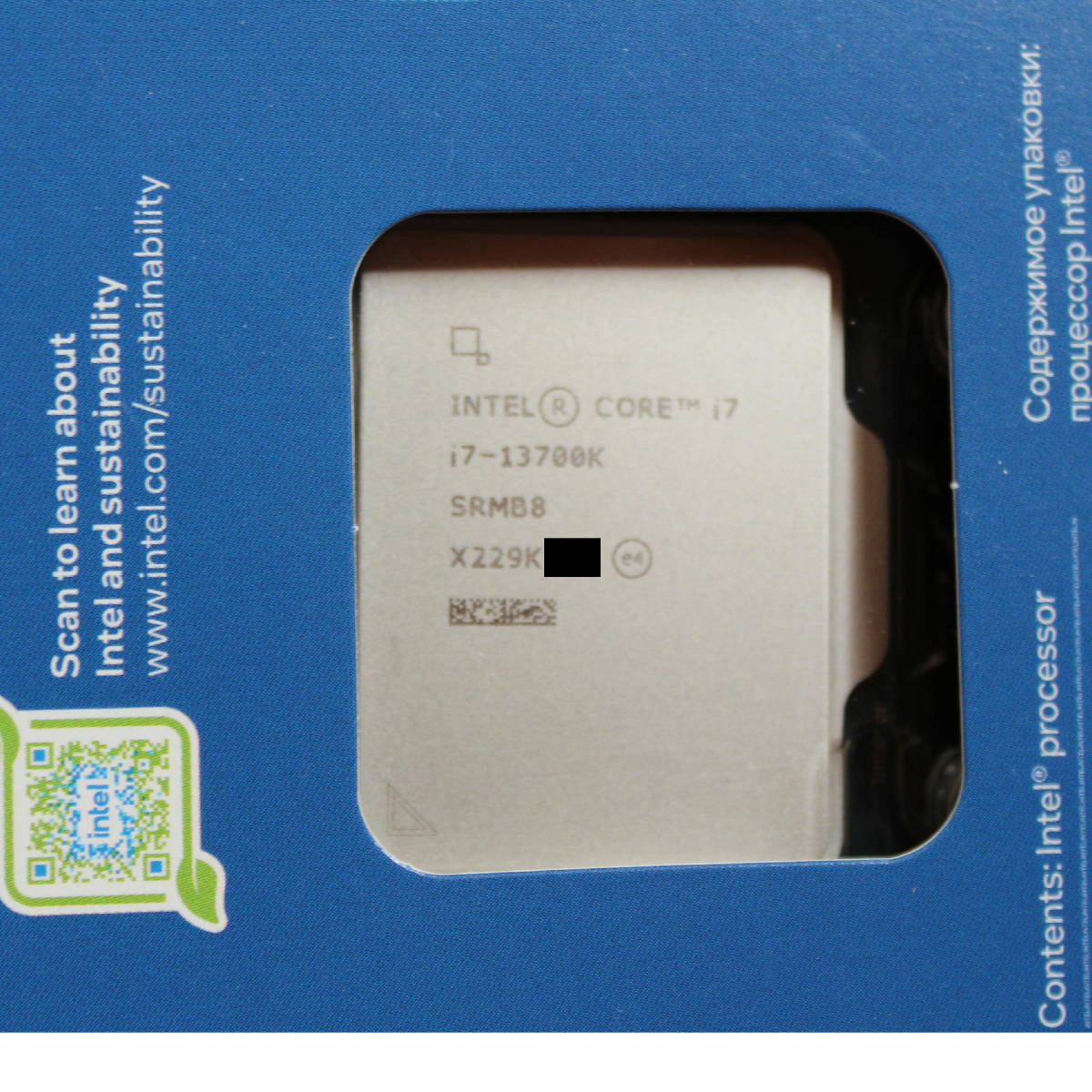 待望の再販! 【使用1ヶ月】INTEL BOX(中古保証1ヶ月間) CORE i7