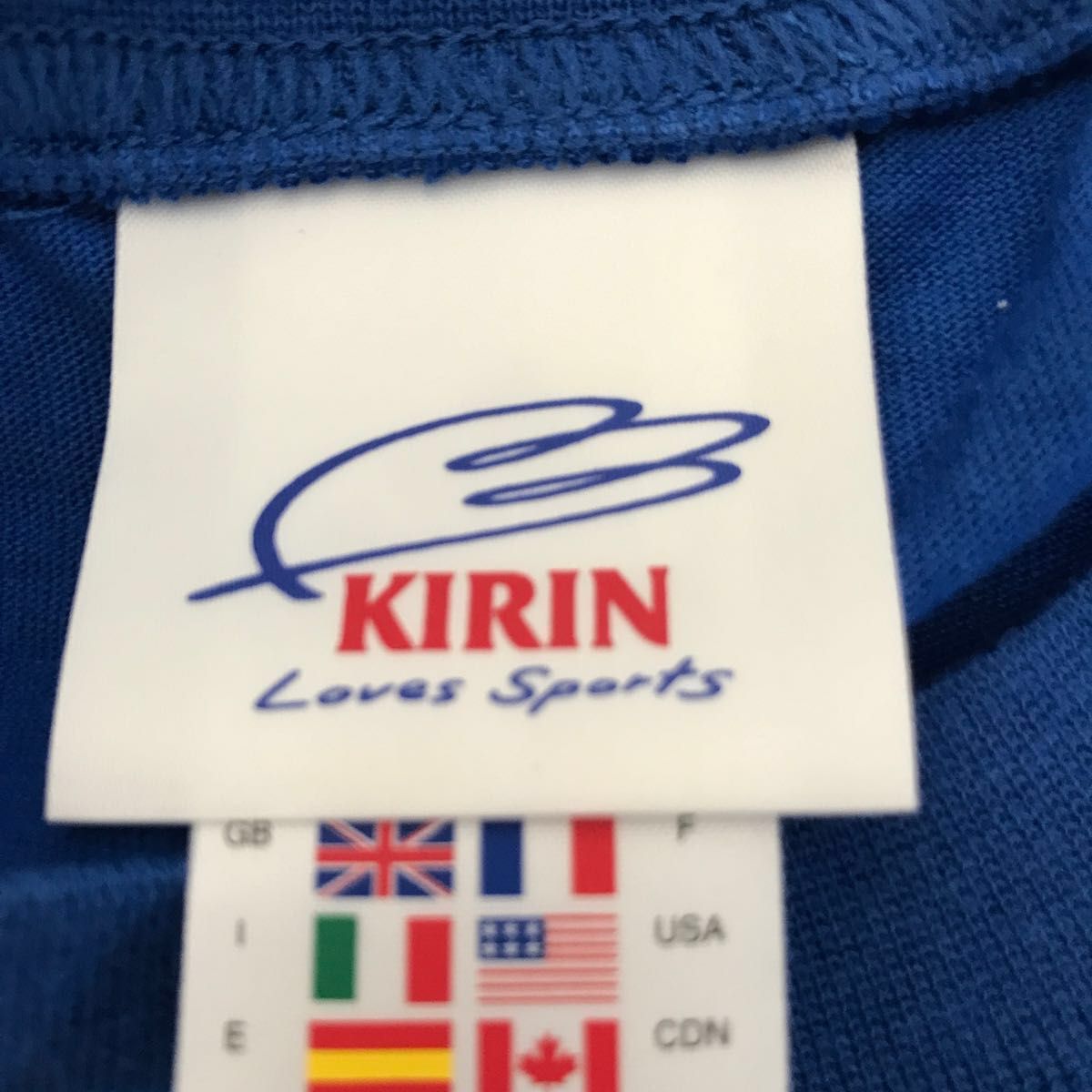 レア　未使用　adidas 2004 JFA フットボール　KIRIN Tシャツ 非売品　Lサイズ メンズ　ブルー