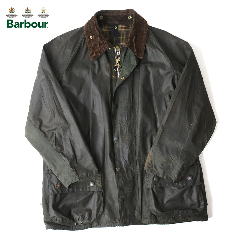 98年 イングランド製 Barbour A150 BEAUFORT オイルドジャケット　オリーブ C42　ビューフォート_画像1