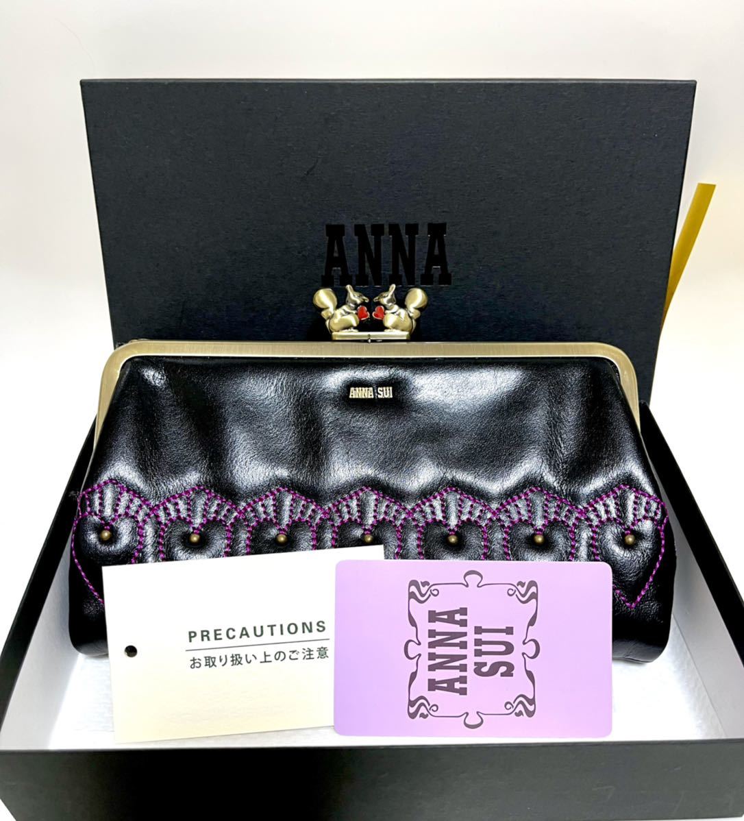 新品未使用】ANNA SUI 財布 リス キッシング ハート アナスイ