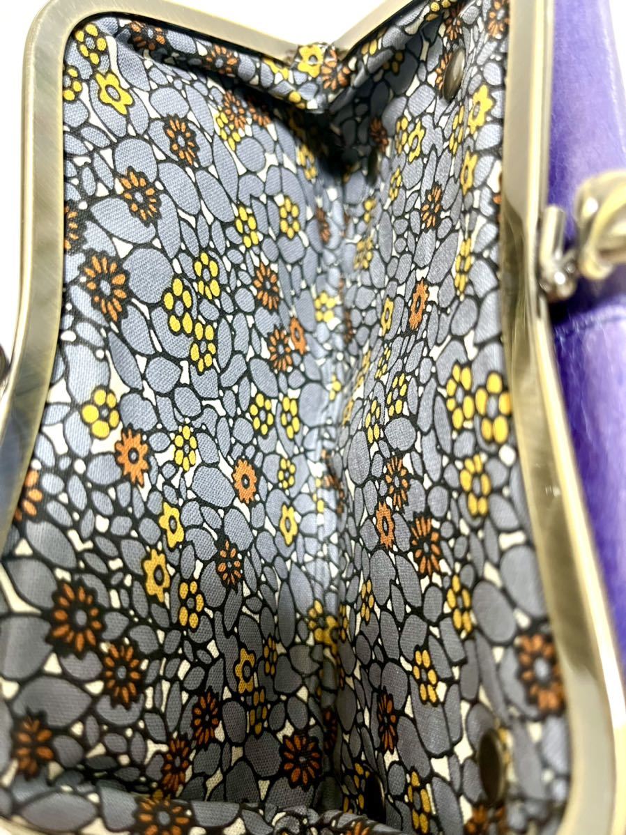 数回使用】ANNA SUI 財布 トークトゥーハー 猫 パープル 紫 がま口 