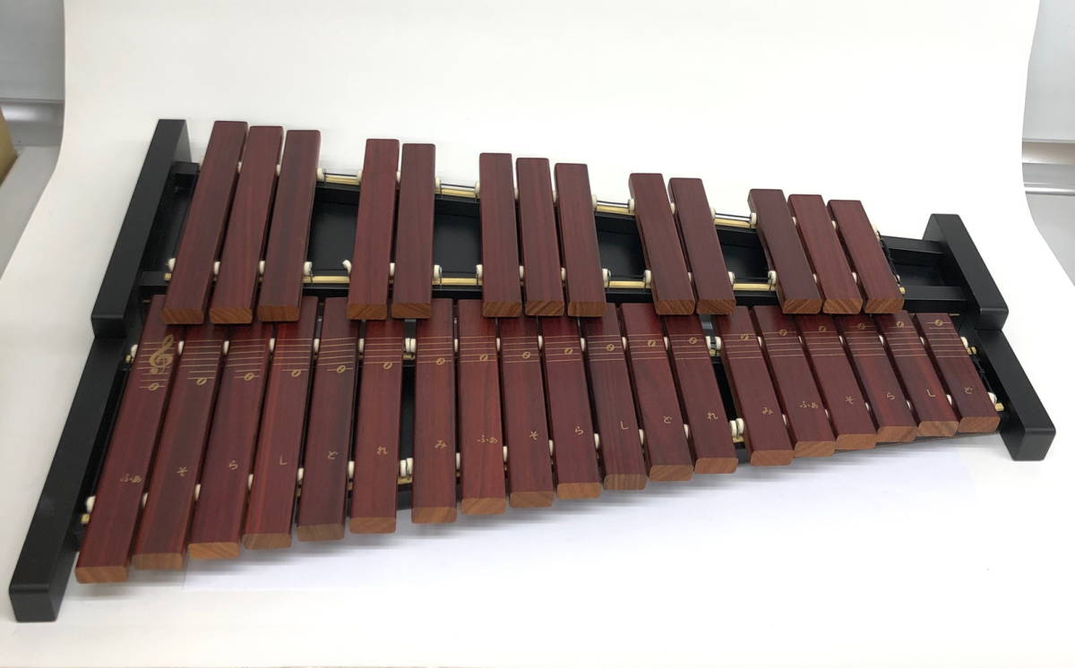【中古美品】 ゼンオン シロホン 木琴 ZX-32P 打楽器 ３２音 バチ付 (N0330_13_30m)の画像2