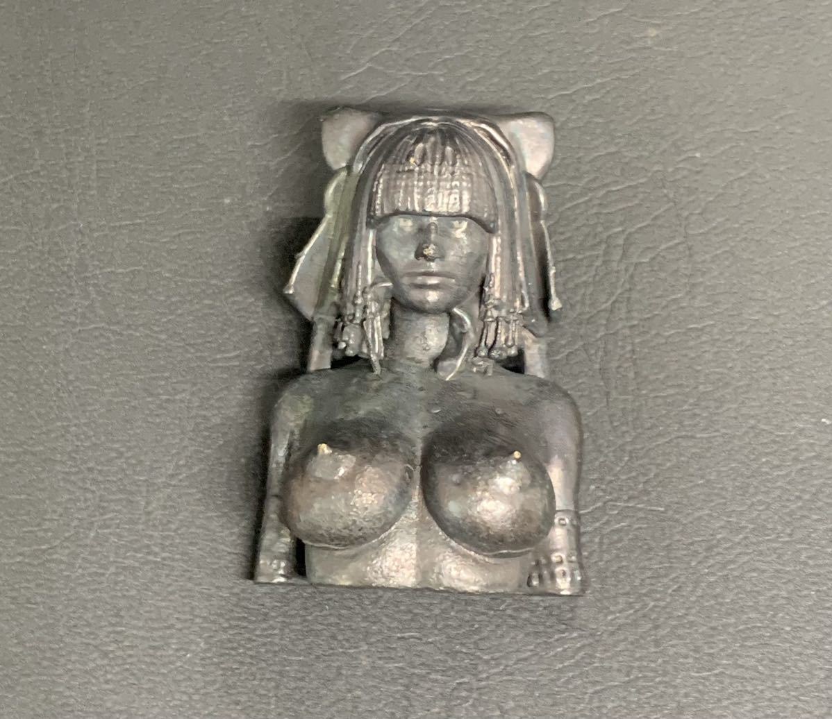 ビンテージ クレオパトラ セクシー オブジェ 置物 銅製 希少品 美女 エジプト 女神 ヌード セクシーガールの画像6