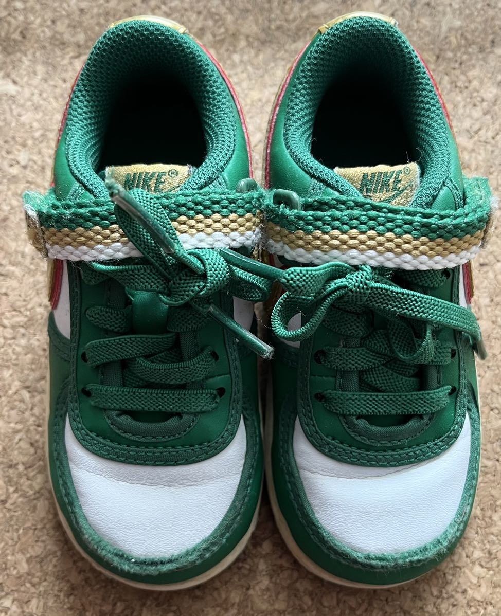 * Nike NIKE sneakers van daru baby shoes 13. Gold × green green × gold color shoes shoes child Kids used 