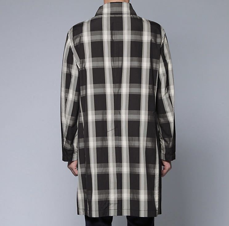新品】EPOCA UOMO エポカウォモ チェックパターンステンカラーコート-