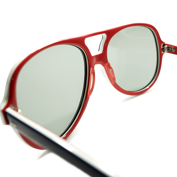 シンボリック星条旗配色 1960s-1970sAOアメリカンオプティカルAVIATORサングラス日本製GRAYガラスレンズ入眼鏡A4880ビンテージアビエーター_画像4