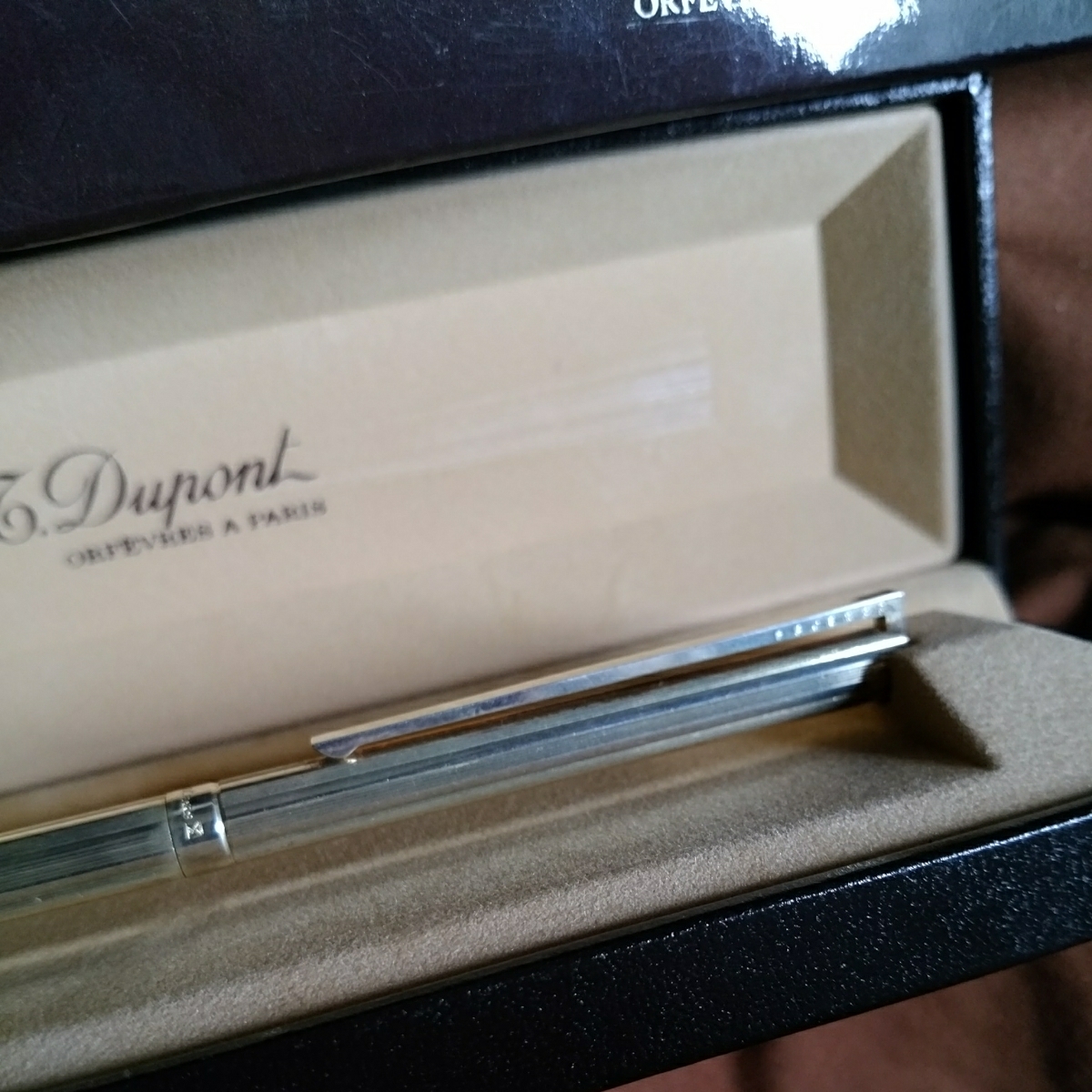  Dupont шариковая ручка sterling серебряный? коробка есть 