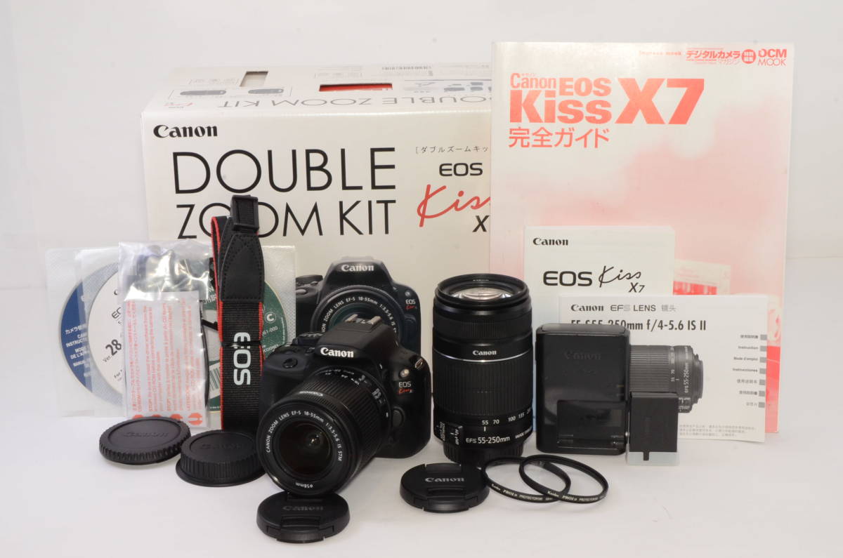 ☆ほぼ新品☆ Canon EOS KISS X7 Wスームキット（ブラック） 早いもの