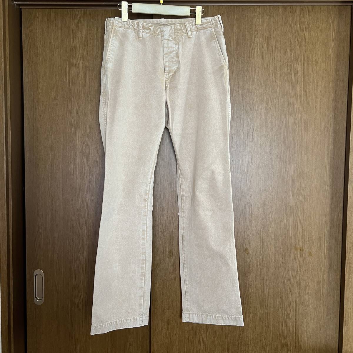hLam ラム ピエランジェロ ダゴスティン 製品染 メンズパンツ パンツ ノープリーツ ベージュ 綿100% サイズ48 イタリア製 メンズ
