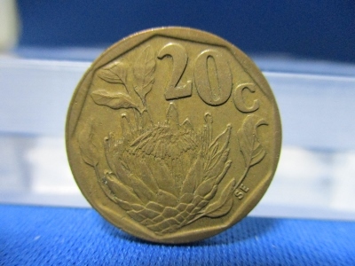 南アフリカ20セント硬貨☆1994年／美品／環境貨幣／m0403-1_画像1