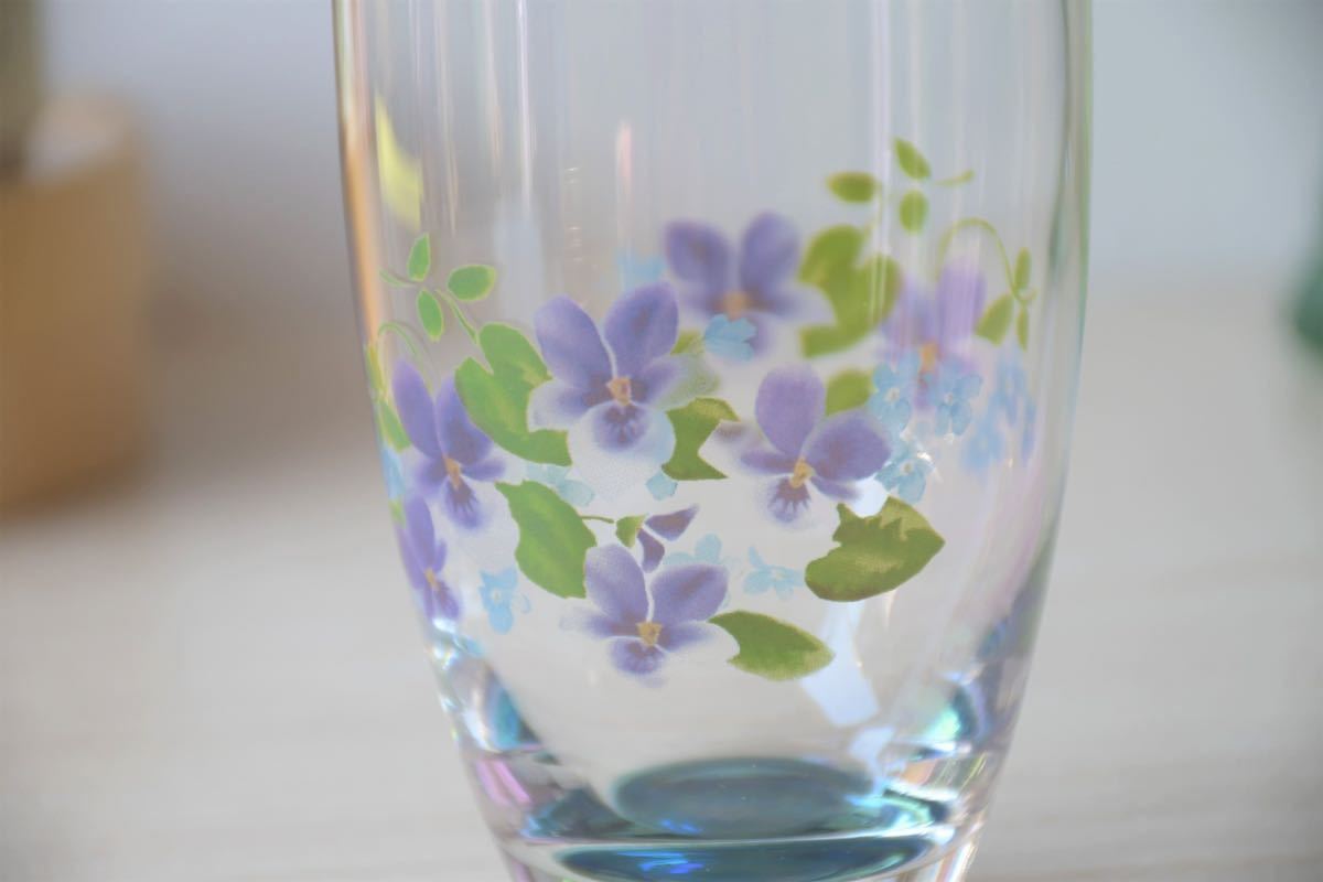マニー ヴァイオレット ガラス コクーングラス　L タンブラーグラス　コップ　日本製　新品_画像3