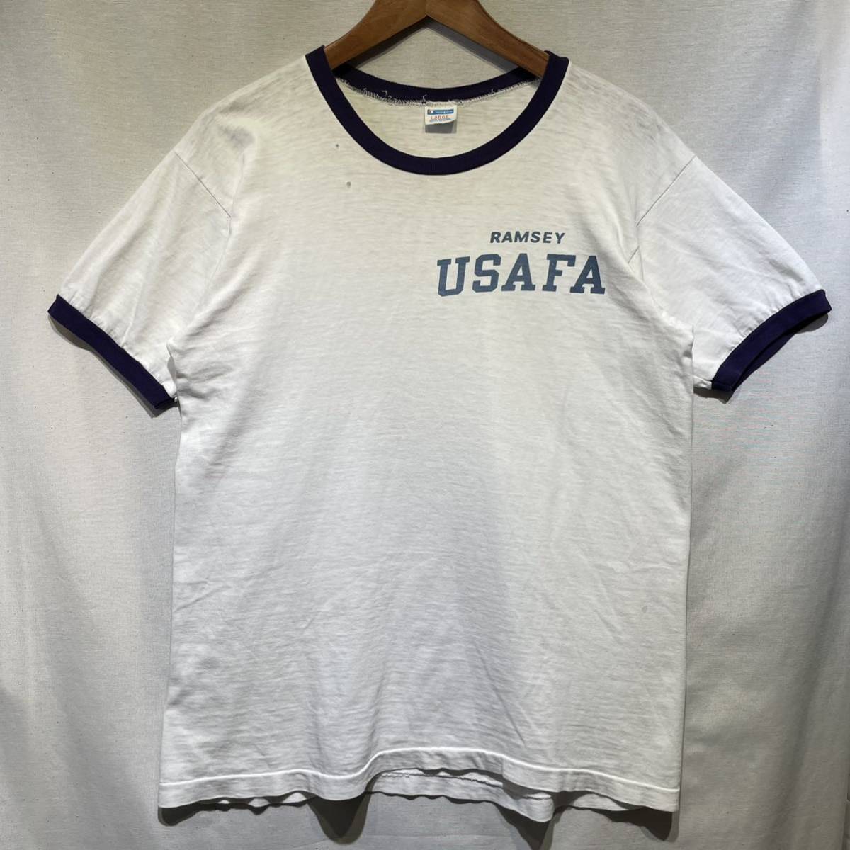 ペンキ スペシャルT⑧ チャンピオン 60sランナーズタグ USAFA染み込み
