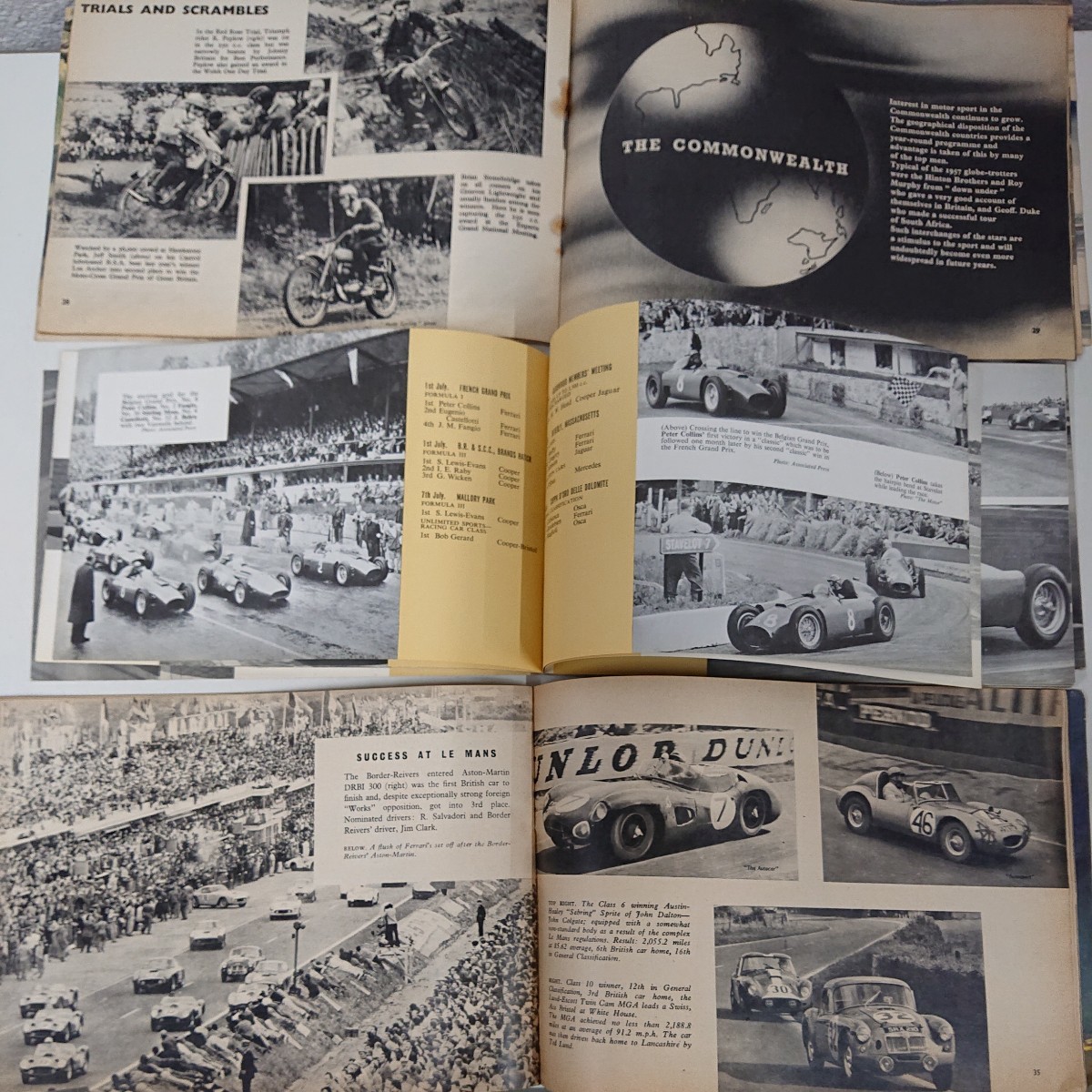 当時物/時代/年代物 SHELL LEADERSHIP 1956 SHELL SUCCESSES Castrol ACHIEVEMENTS 1957/1960 3冊セット 希少/資料 自動車 バイク レース_画像9
