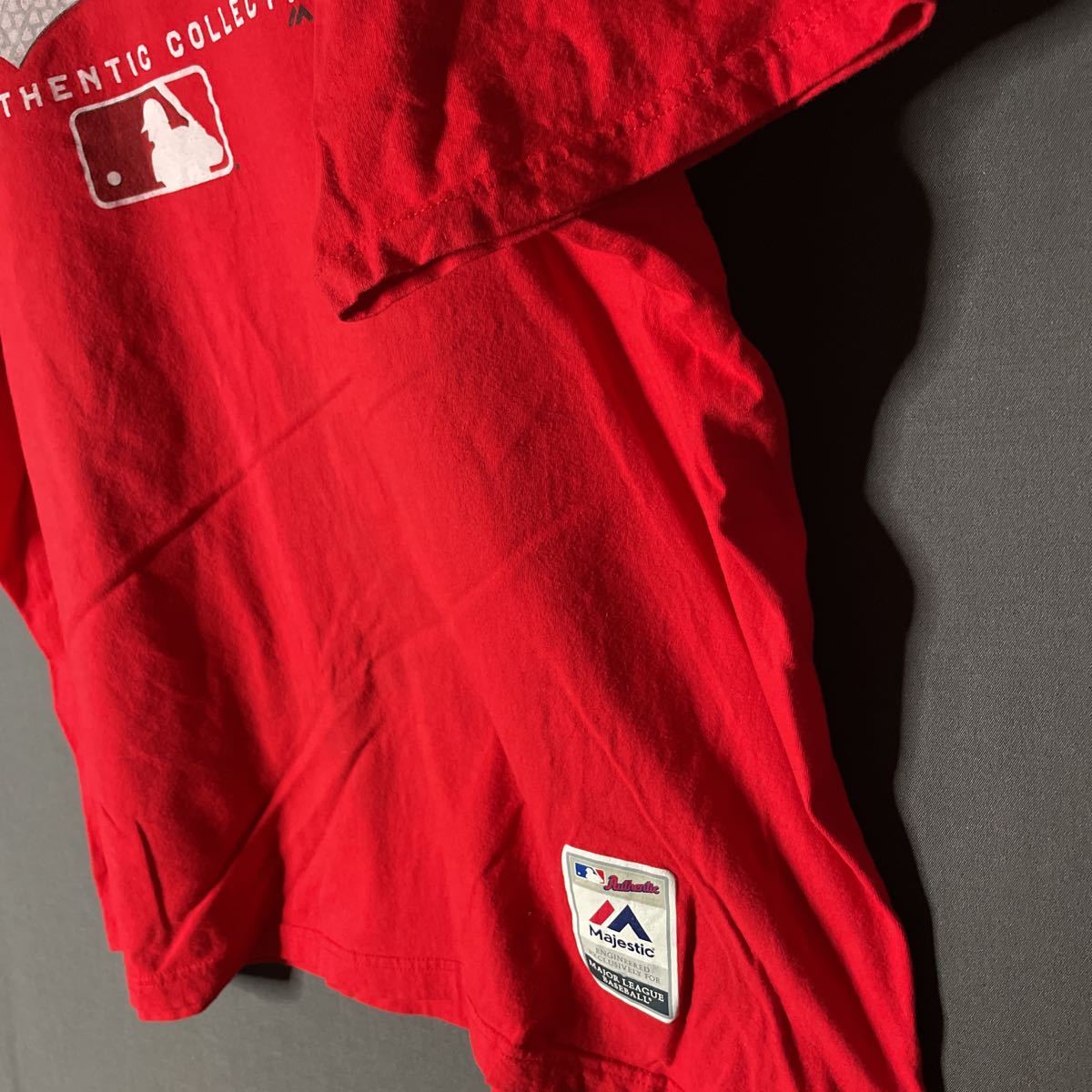 送料無料 ■Majestic MLB■Cincinnati Reds■ビッグサイズ2XL プリントTシャツ チーム半袖Tシャツ Over Size_画像5