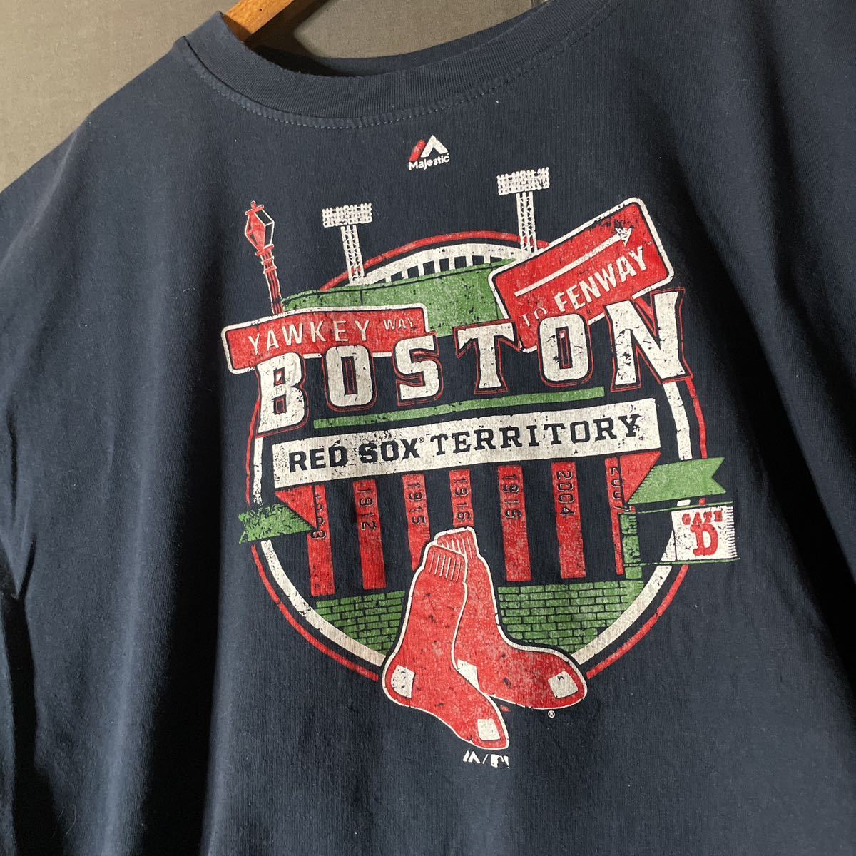 送料無料 ■Majestic/MLB■Boston RED SOX■ビッグサイズ2XL プリントTシャツ チーム半袖Tシャツ Over SizeTの画像5