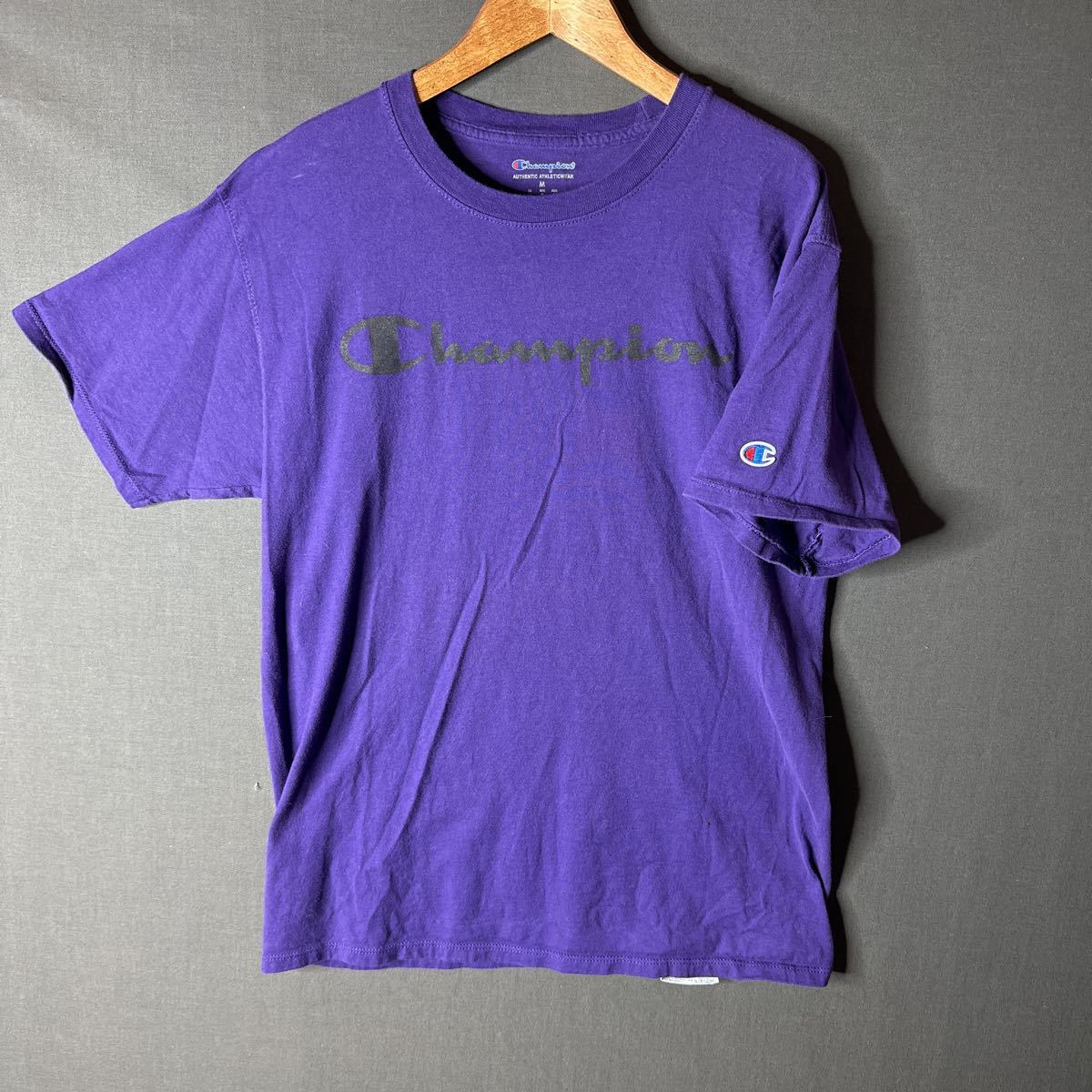 ■送料無料■ M Size( Champion /チャンピオン)プリントTシャツ 90年代後期　 ビンテージ　半袖Tシャツ Tee Logo_画像1