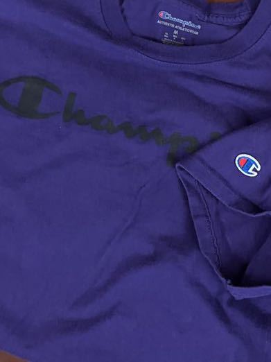 ■送料無料■ M Size( Champion /チャンピオン)プリントTシャツ 90年代後期　 ビンテージ　半袖Tシャツ Tee Logo