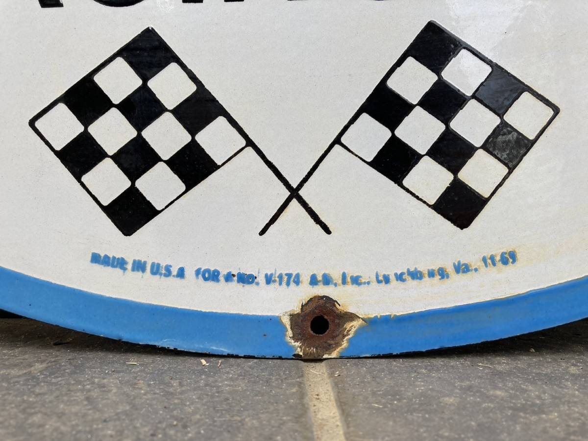 Yahoo!オークション - ビンテージ 大型看板 バルボリン Valvoline 直径...