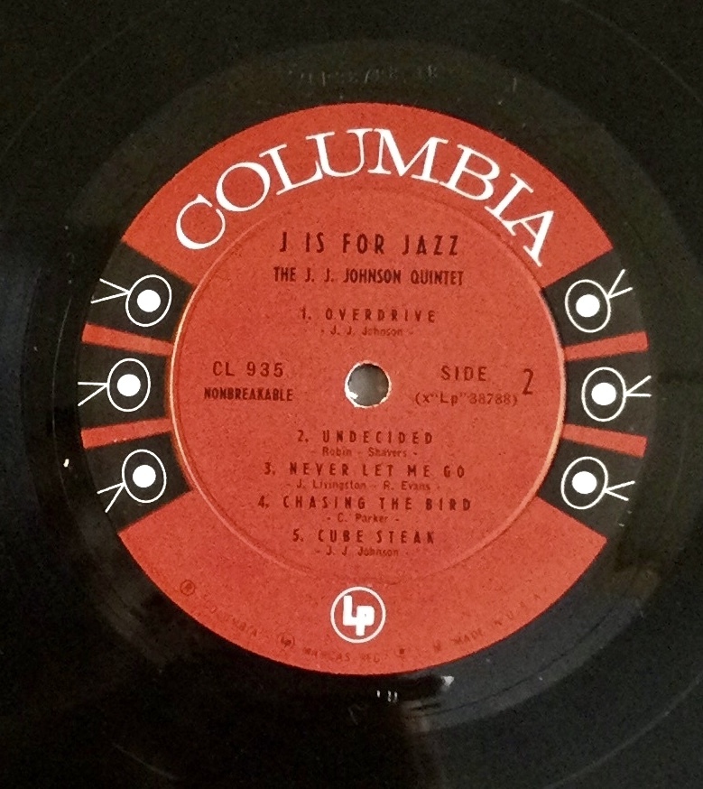 【レコード 】・US オリジナル盤・COLUMBIA ・CL-935・モノラル盤『DG』・J is for JAZZ / THE J.J. JOHNSON QUINTET _画像4