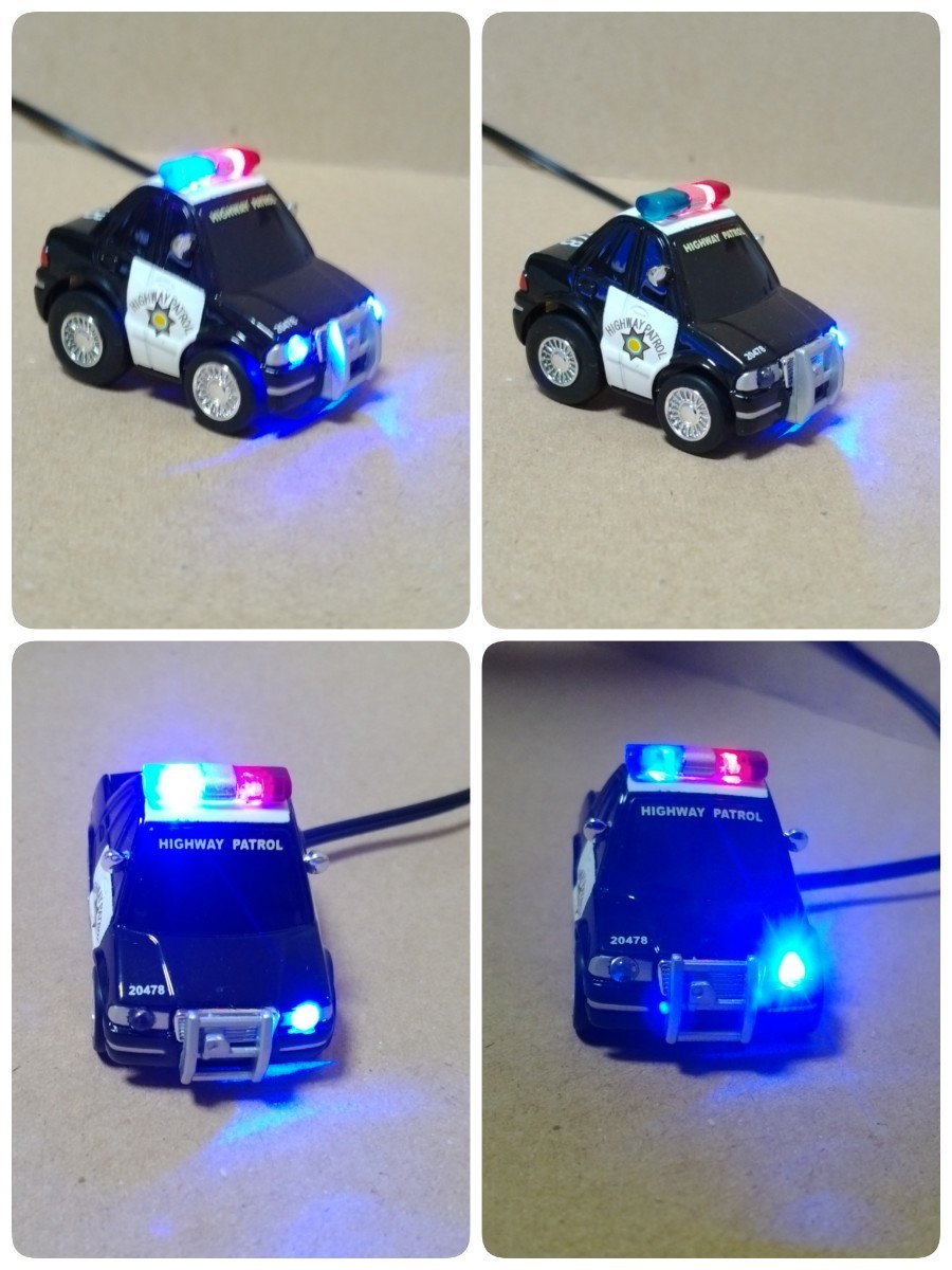  dummy scanner police Ame car sedan patrol car Choro Q targa LED 12V 4 light blinking anti-theft crime prevention 