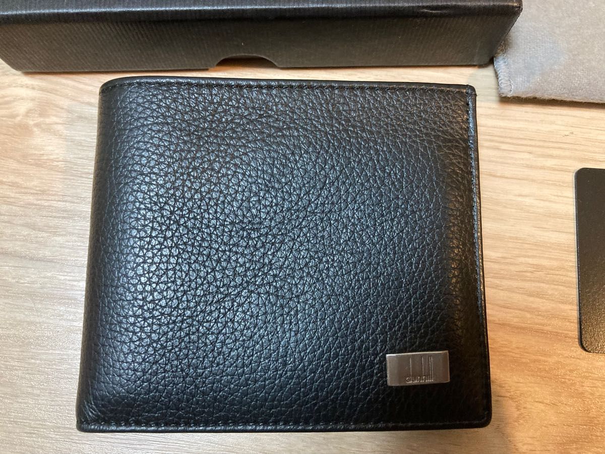 新品 未使用 箱あり dunhill ダンヒル 二つ折り 札入れ 黒 dunhill 二つ折り財布 ブラック