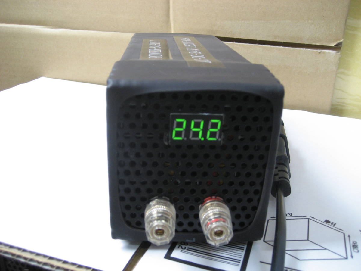 コンパクト安定化電源　特値販売　AC100V DC24V65A1600W　静音スマートファン仕様　ショートタイプAC2又コード付きA