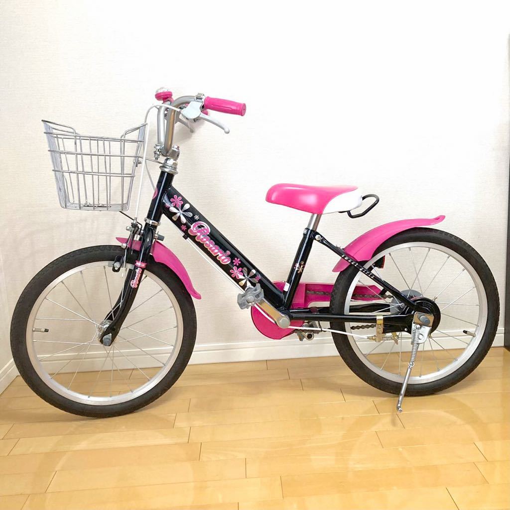Yahoo!オークション - 自転車 18インチ 子供 女の子 ピンク 黒 補助輪 