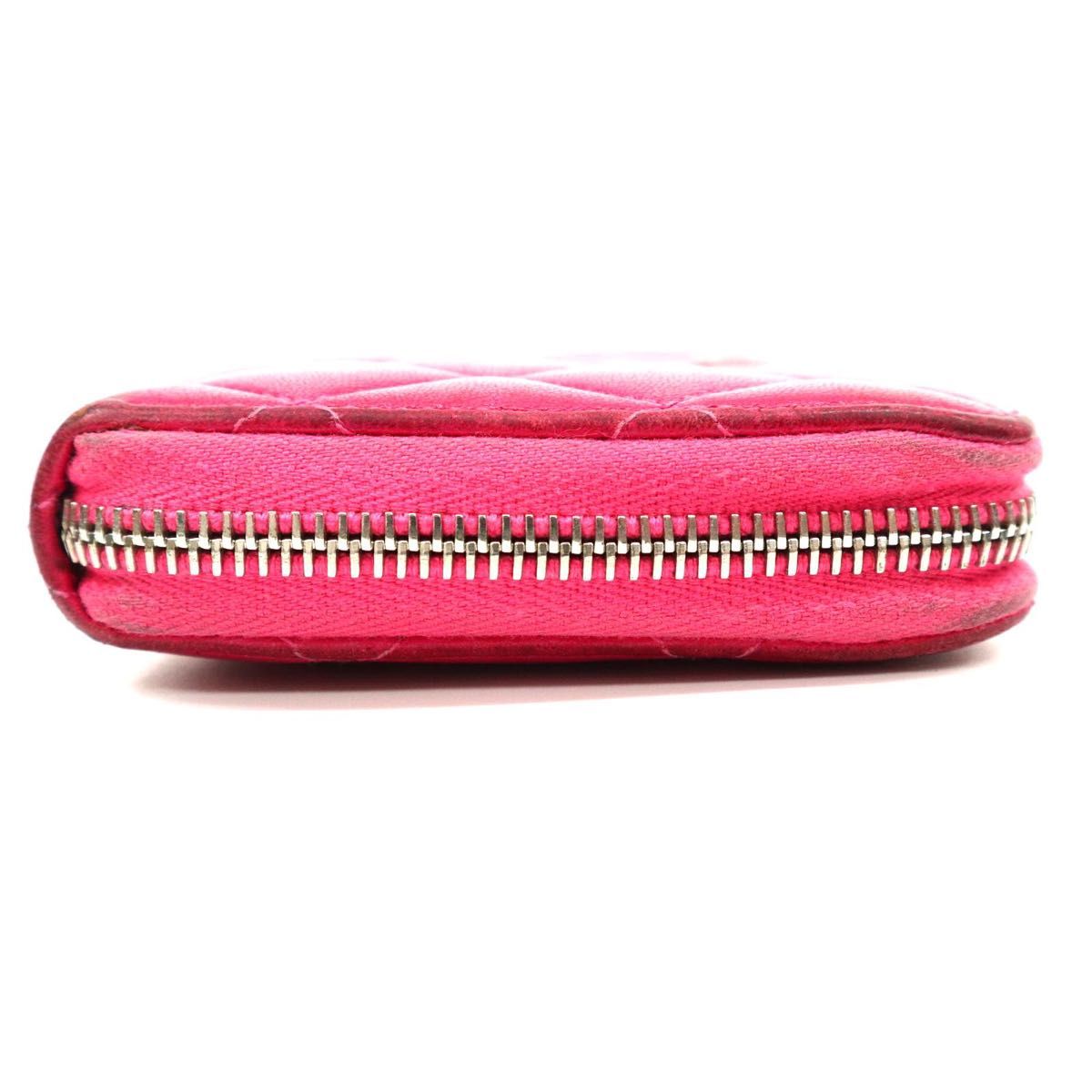 良品】CHANEL マトラッセ 【長財布】ココマーク ピンク ラムスキン