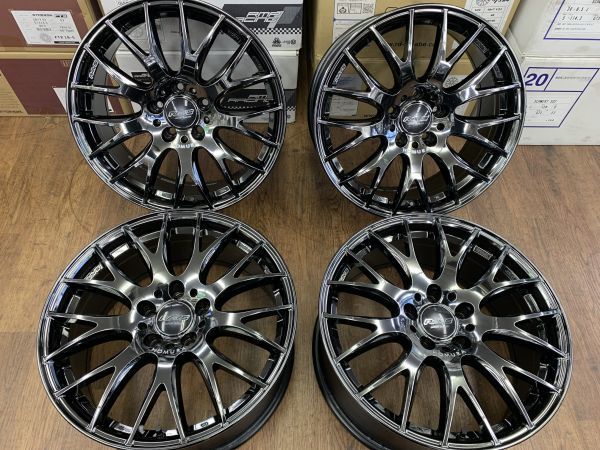 §RAYS ホムラ2X9PLUS 18X8J+39 114.3-5H JET BLACK EDITIONⅢ235/45R18(235/45-18)夏 レクサス GS/ES/IS/RC トヨタ カムリ/マークX 等