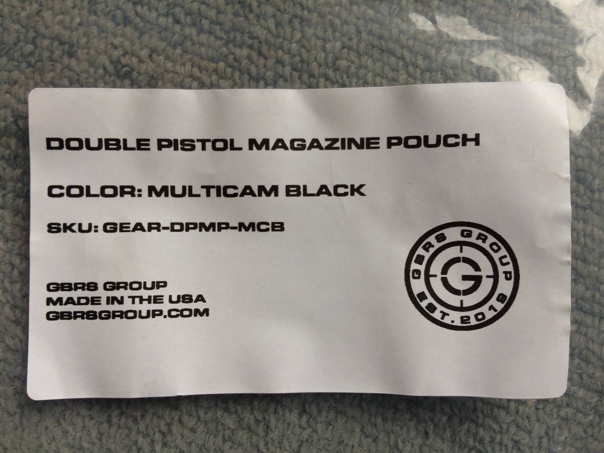 実物 GBRS Group Double Pistol Magazine Pouch MCBK 実物 GBRS Group Double Pistol Magazine Pouch MCBK