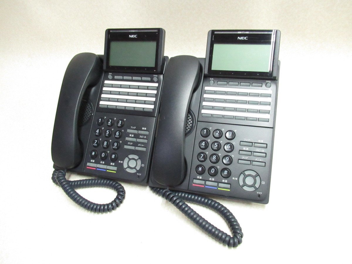 楽天カード分割】 Ω ZZK2 852 保証有 キレイめ NEC UNIVERGE Aspire WX DTK-24D-1D BK TEL  24ボタン標準電話機 2台セット 祝10000 取引突破 didiercastella.ch