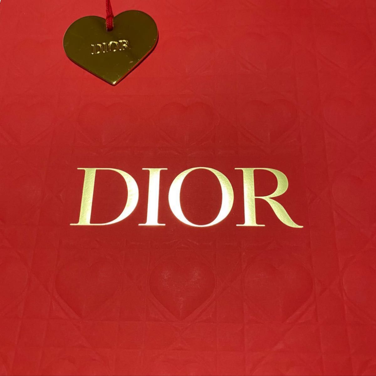 Christian Dior ディオール バレンタインショッパー ハートチャーム付き 2サイズ2枚セット♪