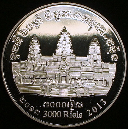 ヤフオク! - 【カンボジア大型銀貨】(カラー 20.0g純銀 2003