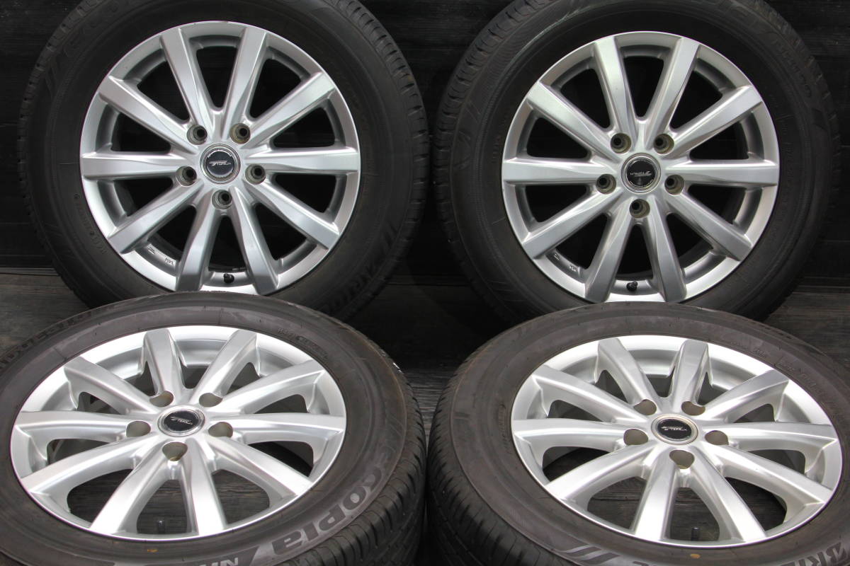 済7/条件付送料無料 社外アルミ 16×6.5J +54 5H PCD114.3 BRIDGESTONE ECOPIa NH100 215/60R16 4本セット オデッセイ ヴェゼル 等_画像1