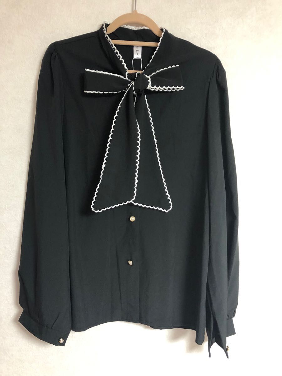 新品タグ付き ボウタイブラウス|PayPayフリマ