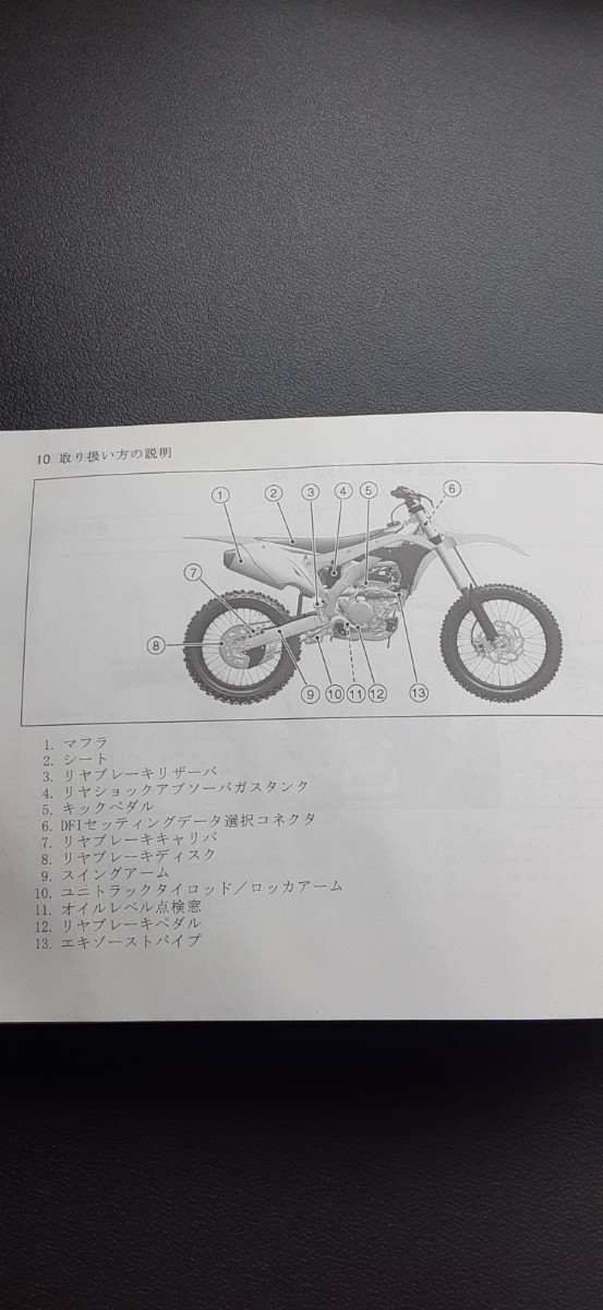 ＫＸ２５０Ｆ（２０１７年）取扱説明書　ＫＸ２５２ＡＨ　カワサキ　取説 モトクロス　MX_画像3