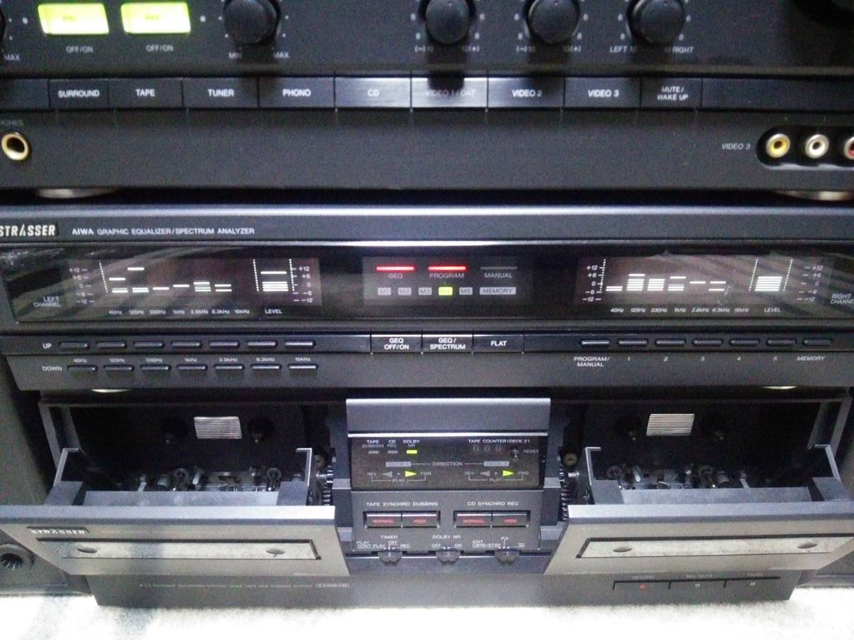 送料0 1989年発売当時価格13万円 フルSET コンポ CD W カセット 送料0 1989年発売当時価格13万円 フルSET コンポ CD W カセット