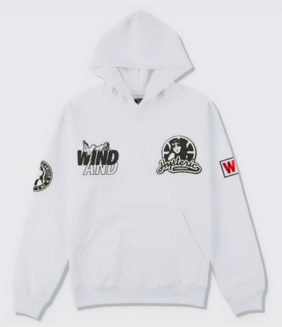 即決 送料無料 ヒステリックグラマー ウィンダンシー パーカー WIND AND SEA × HYSTERIC GLAMOUR ガールプリント パーカー R-B12_画像1