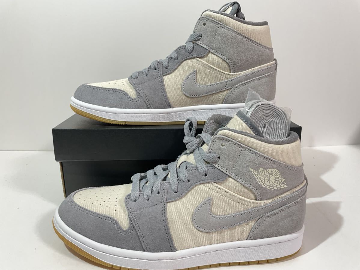 【送料無料】【新品】26.5㎝ NIKE AIR JORDAN 1 MID SE ナイキ エア ジョーダン 1 ミッド SE ココナッツミルク/グレー