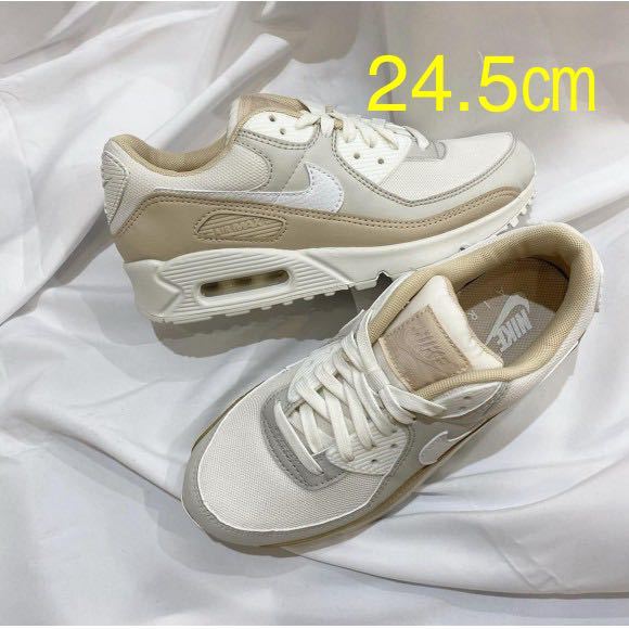 【送料無料】【新品】24.5㎝ NIKE WMNS AIR MAX 90 ナイキ ウィメンズ エアマックス90 ファントム/サンドドリフト ベージュ の画像1