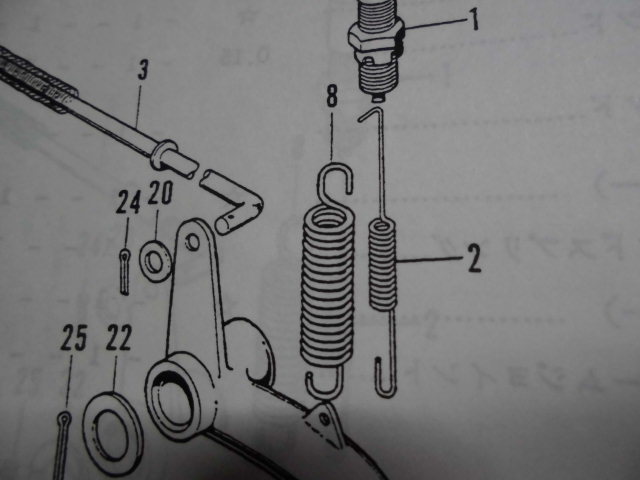 ホンダ純正　ダックス　５０　７０ 　リヤストップスイッチスプリング_2