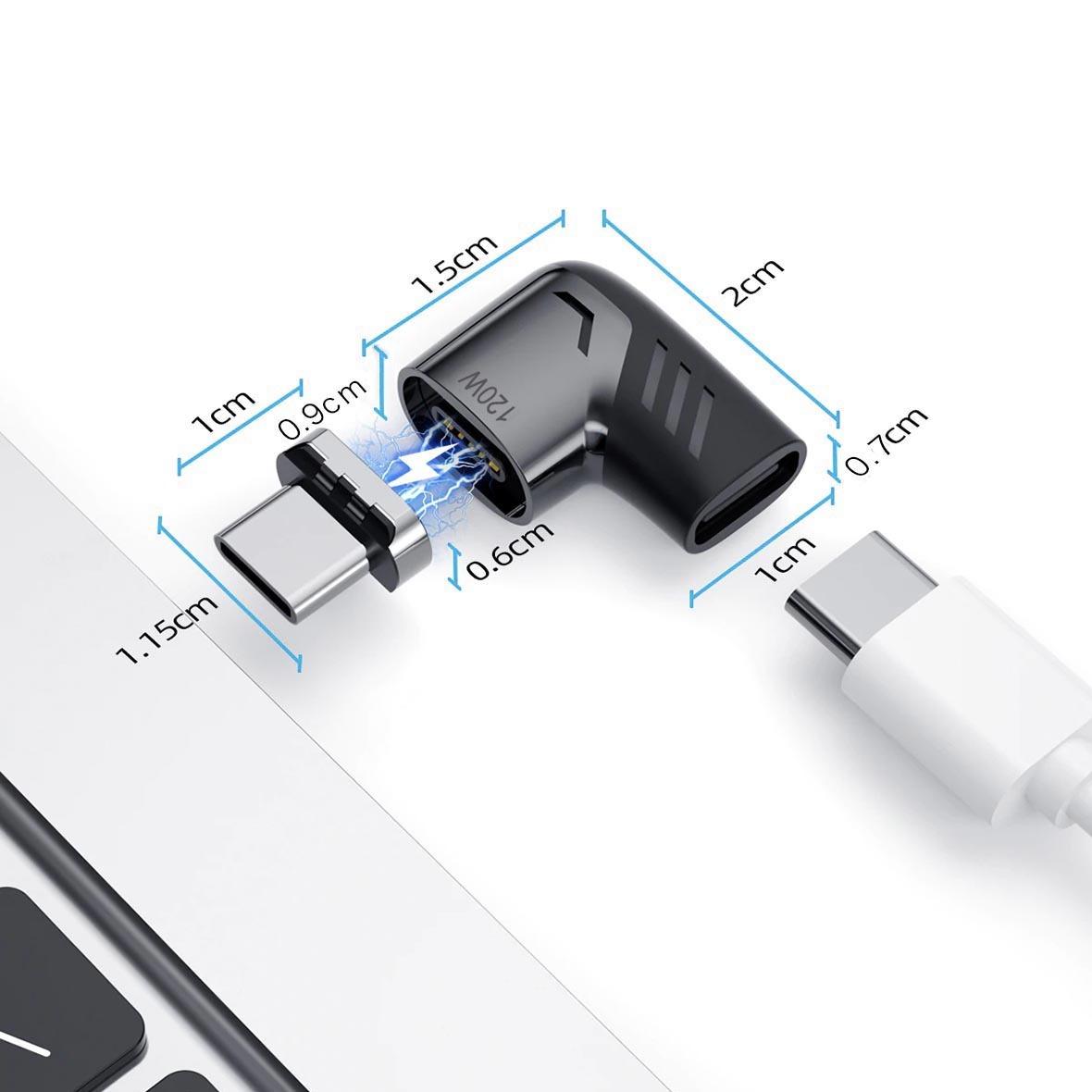 送料込】100W から120W へUP 120W USB-C TYPE-C PD マグネットアダプター タイプC MacBook pro  iPad Pro 充電 データ転送