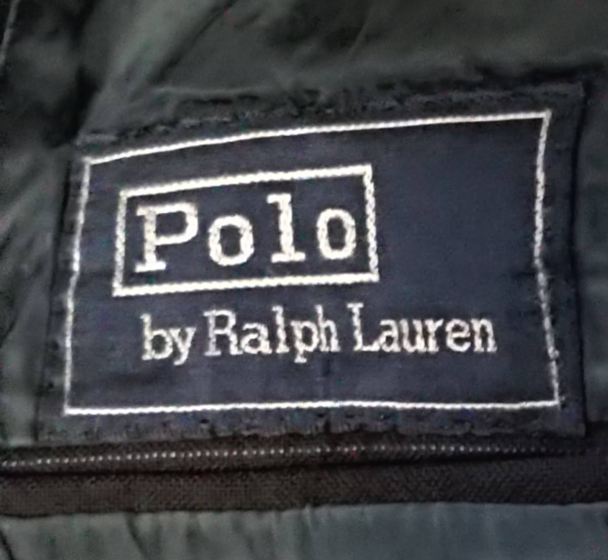 ポロバイラルフローレン 薫るヴィンテージ Polo by Ralph Lauren テーラードジャケット　ストライプ　ネイビー　ウール　L相当　米国製_画像6