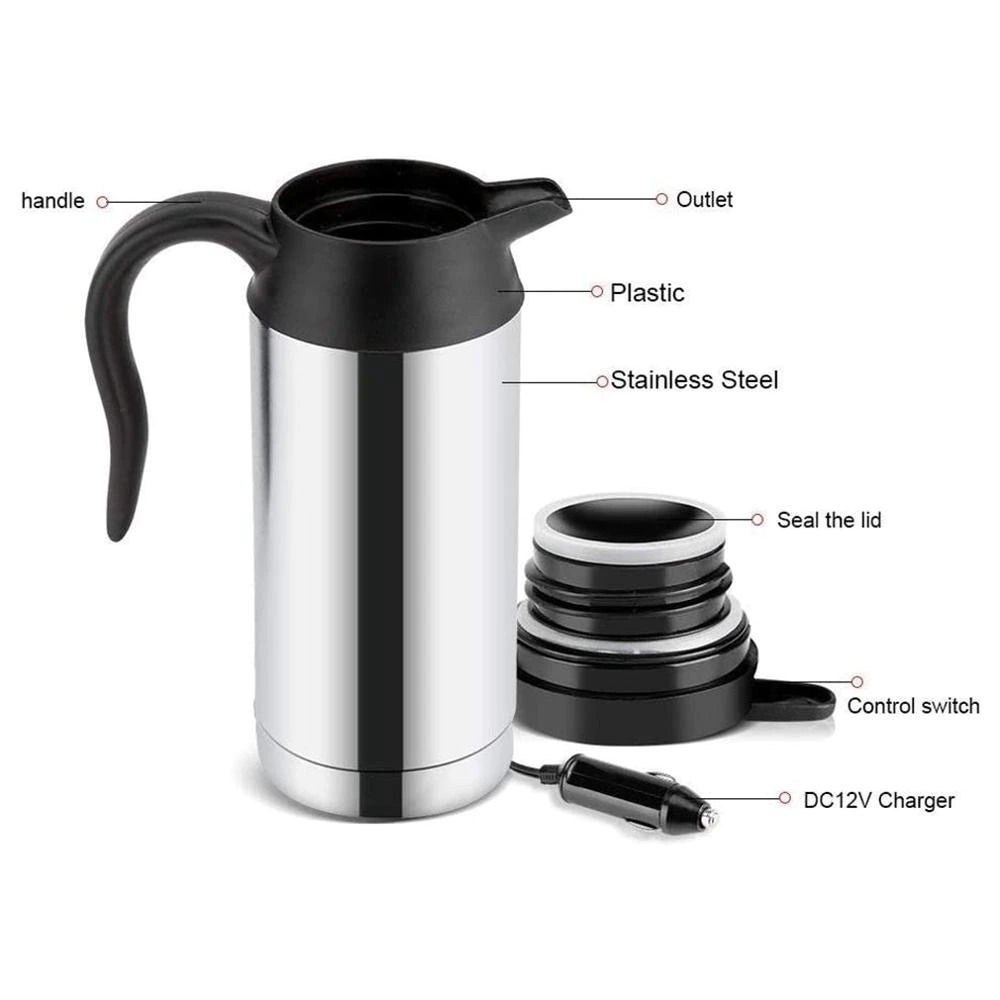  bargain * car electric kettle car hot water dispenser car hot water dispenser 12V in-vehicle capacity 750ml electric kettle pot sleeping area in the vehicle travel for long distance Drive 