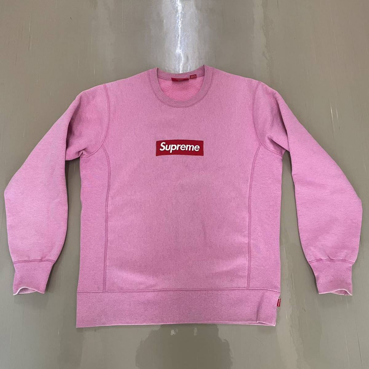 Supreme Box Logo Crewneck Heather Pink Red 15aw ピンク ヘザー